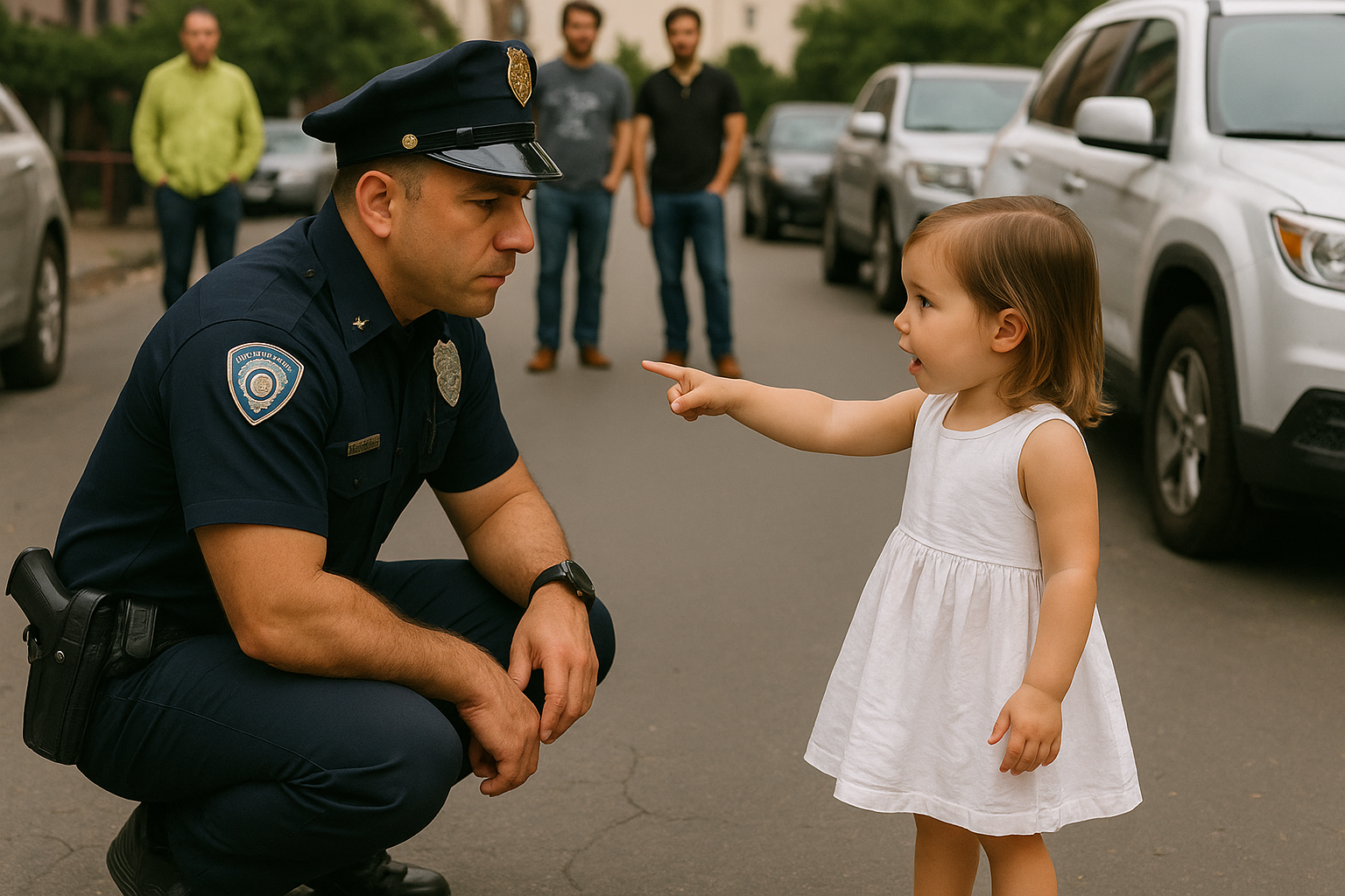She Walked Into the Street in a White Dress. What She Whispered Stopped Everyone Cold.