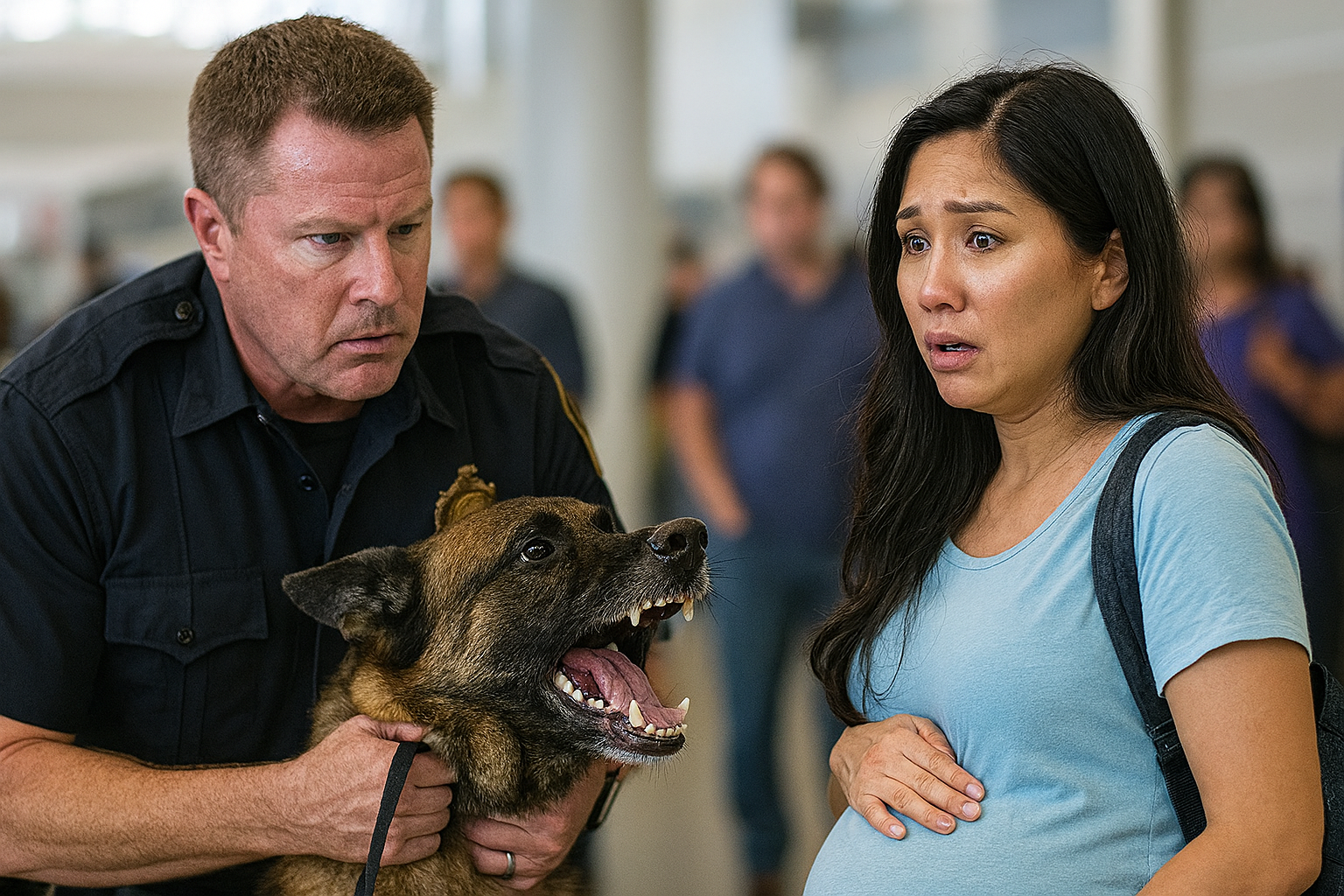 Airport Dog Refuses to Let Pregnant Woman Pass—Then Doctors Discover the Unthinkable
