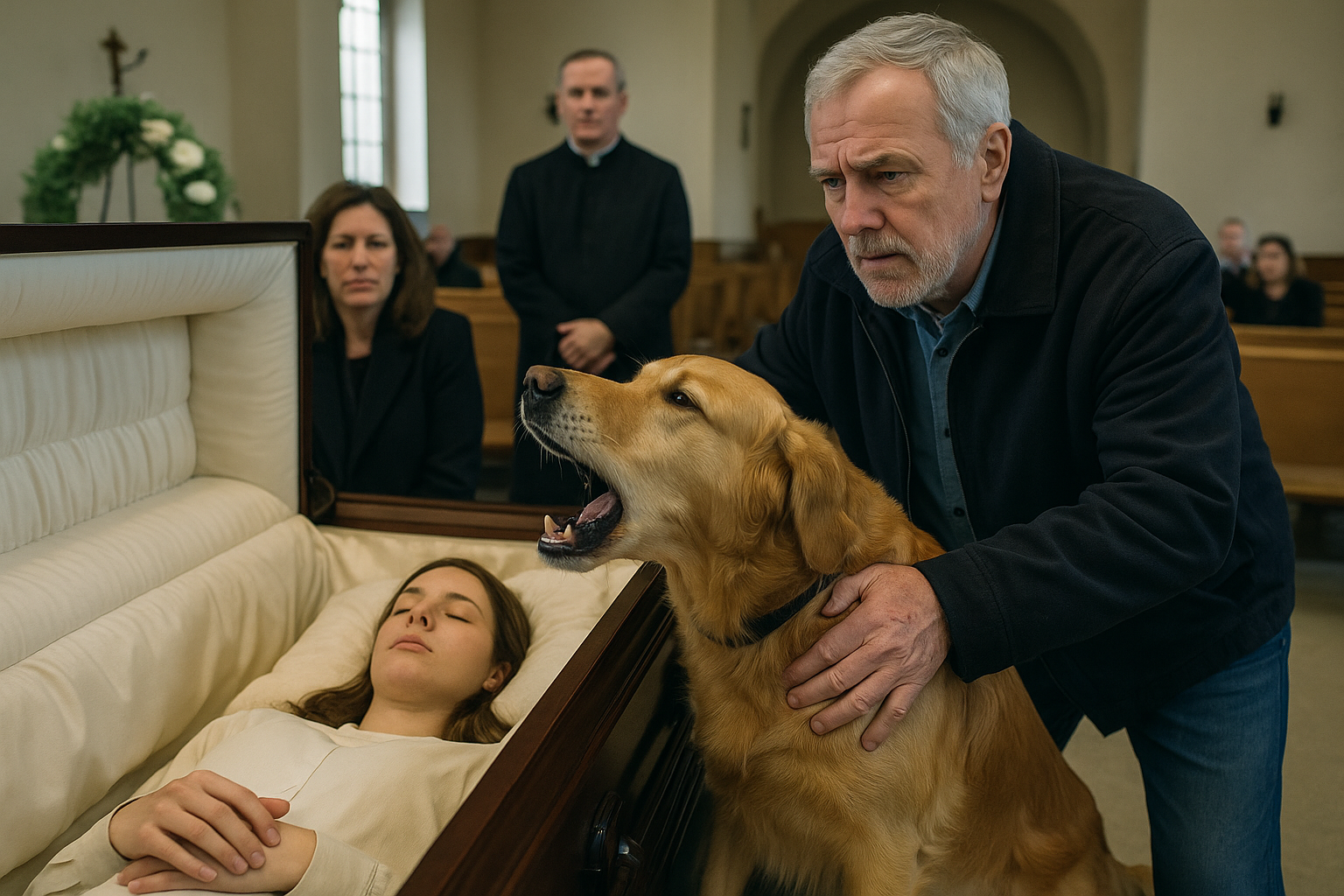 The Dog Wouldn’t Stop Barking at the Coffin—What Happened Next Made the Whole Church Gasp